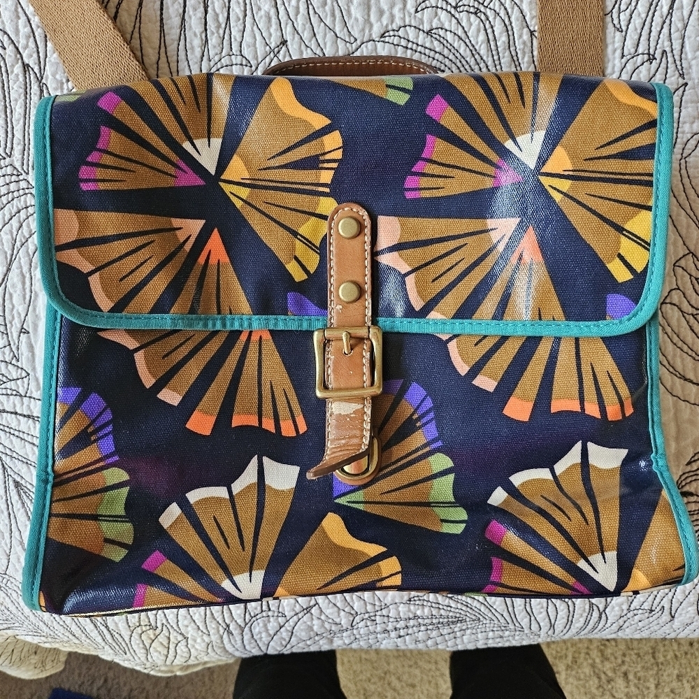 Fossil Crossbody Messenger Teacher Bag Pencil Shaving